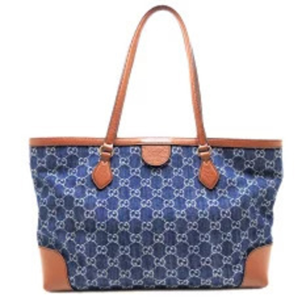 Gucci Ophidia GG Tote Bag Denim Blue - Picture 2 of 6